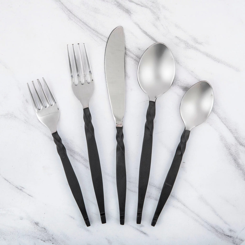 Midnight Black 20 Pc. Flatware Set L89963