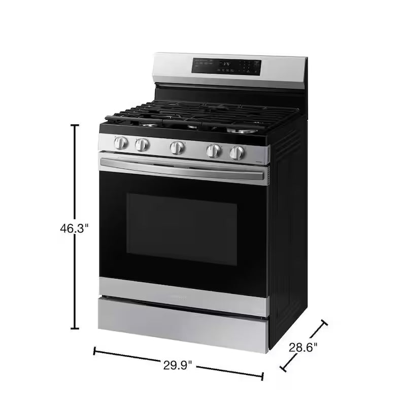 6 cu. ft. Gas Range with AirFry in Stainless Steel P9857