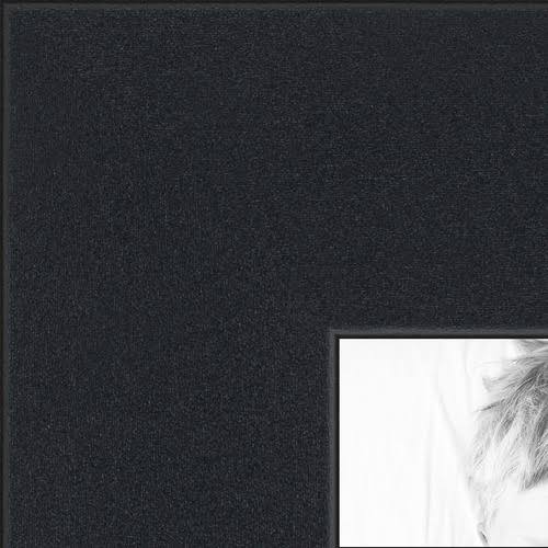 Satin Black 3 Opening Collage Picture Frame for 5x7 Photos with Grey Candlewick Mat G30756