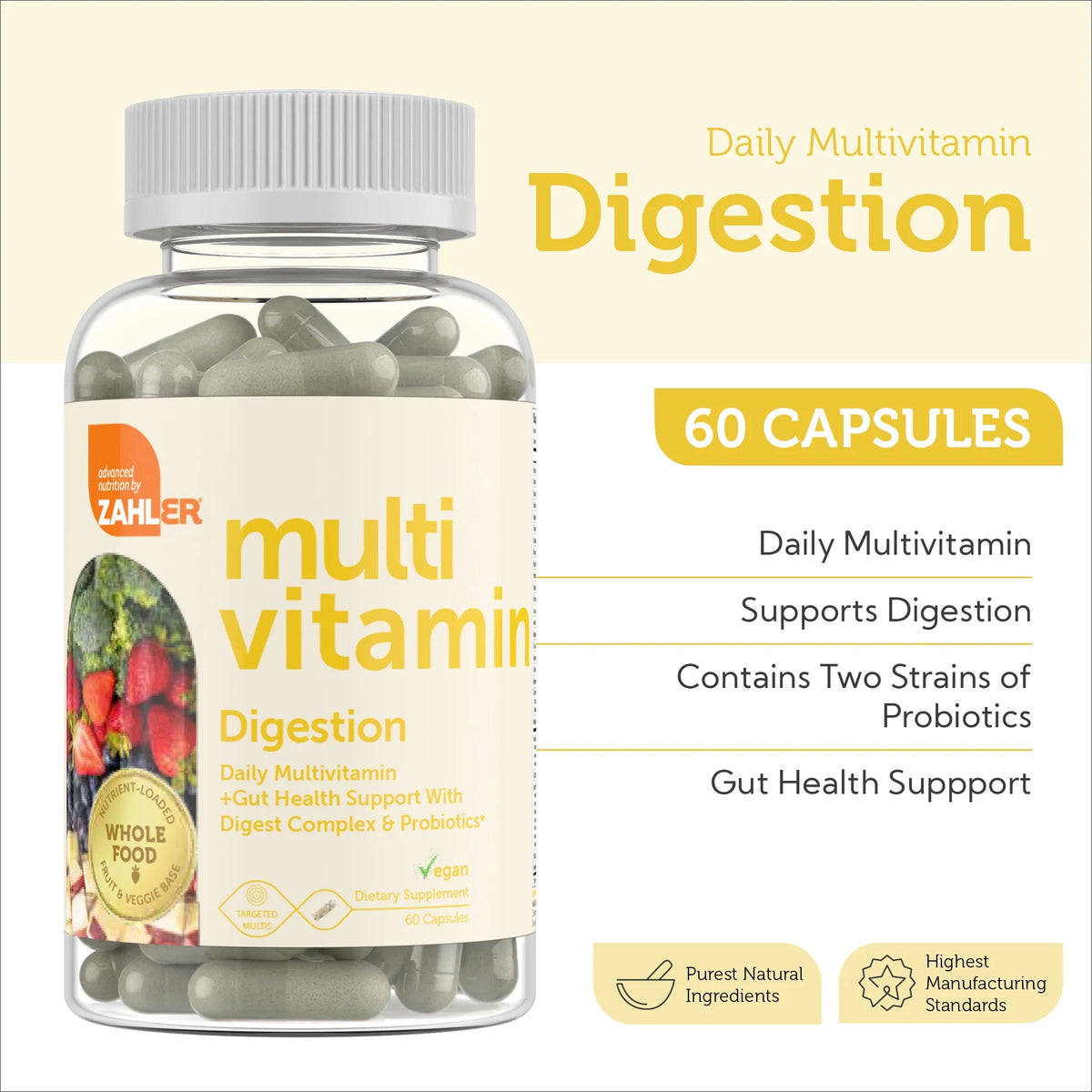 60 Capsules Multivitamin with Probiotics T487
