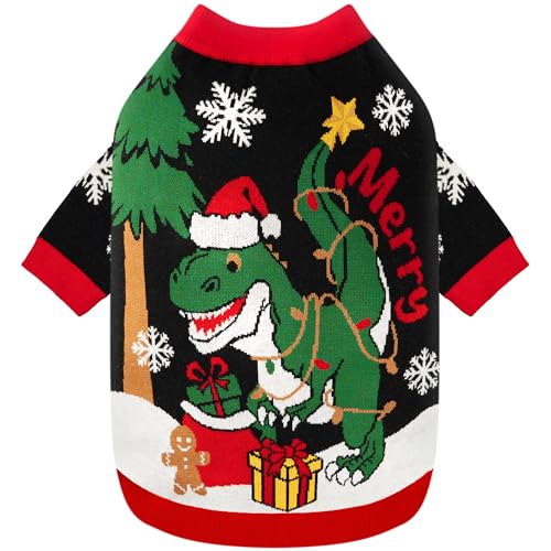 Dog Christmas Sweater Soft Warm Turtleneck Knitted Pet Clothes Z97126
