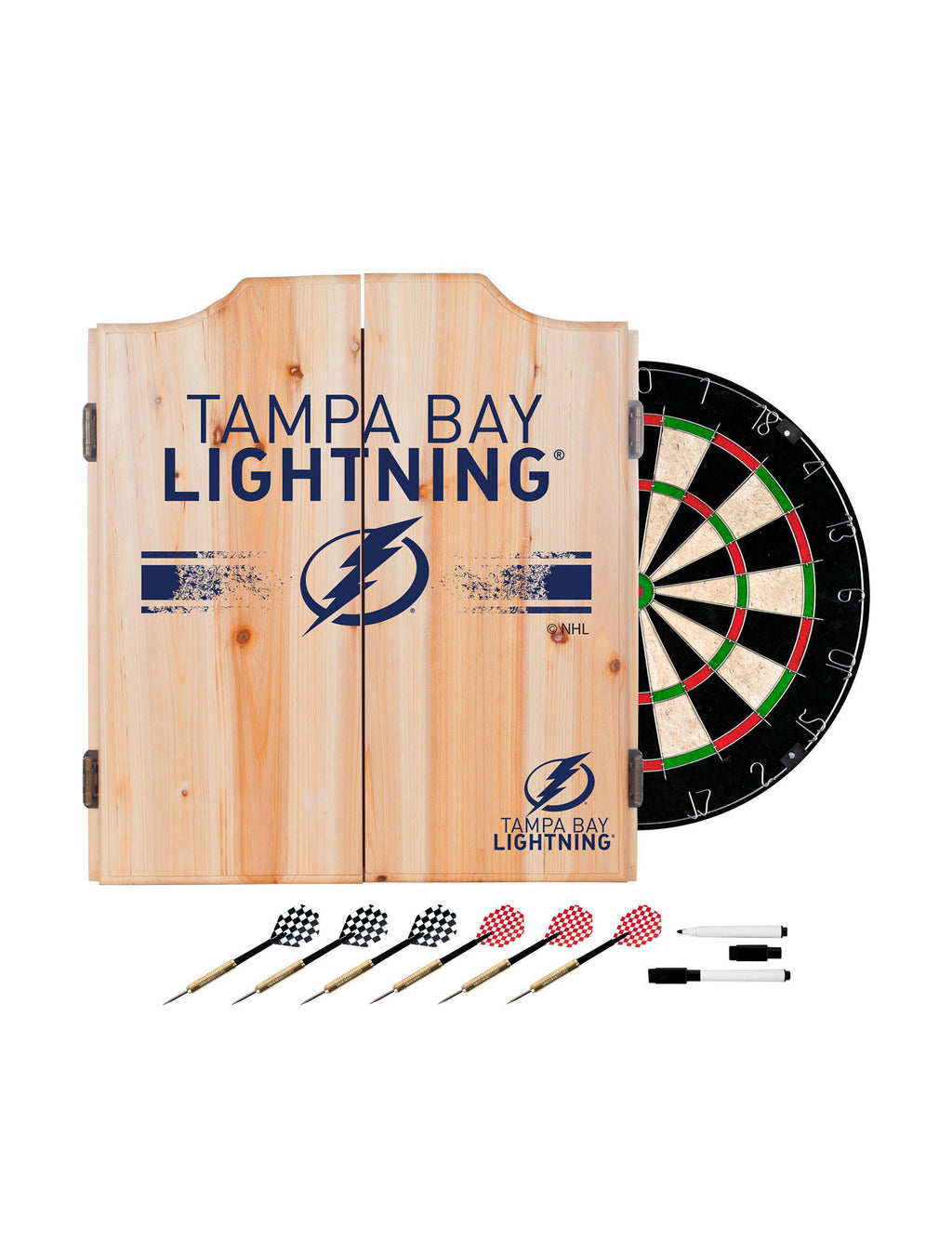 Dart Cabinet Set with Darts and Board F4140