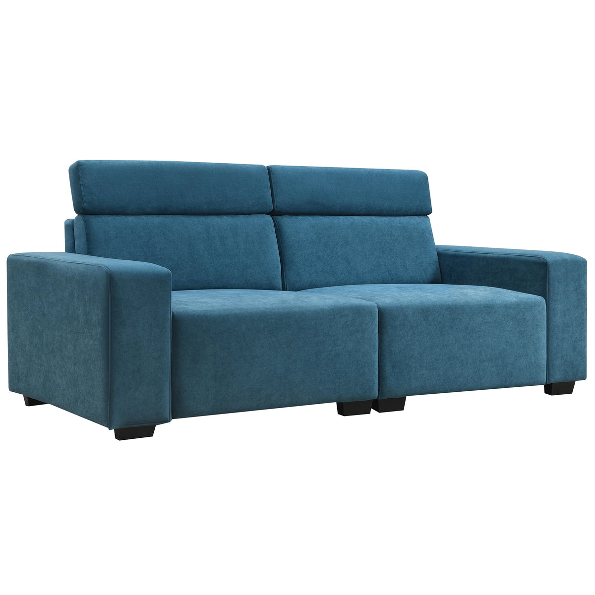2-Seater Velvet Sectional Sofa with Adjustable Headrest M5502