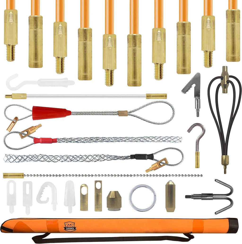 11 Foot Wire and Cable Pulling Kit with 16 Accessories K95815