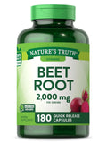 Beet Root Capsules 2,000mg 180 Count Non-GMO Gluten Free Supplement N528001