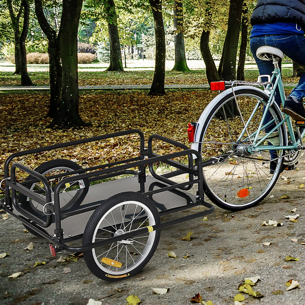 Foldable Bike Cargo Trailer with Hitch Z336