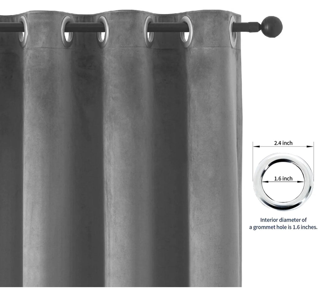 2 Piece Blackout Velvet Curtains Y6854