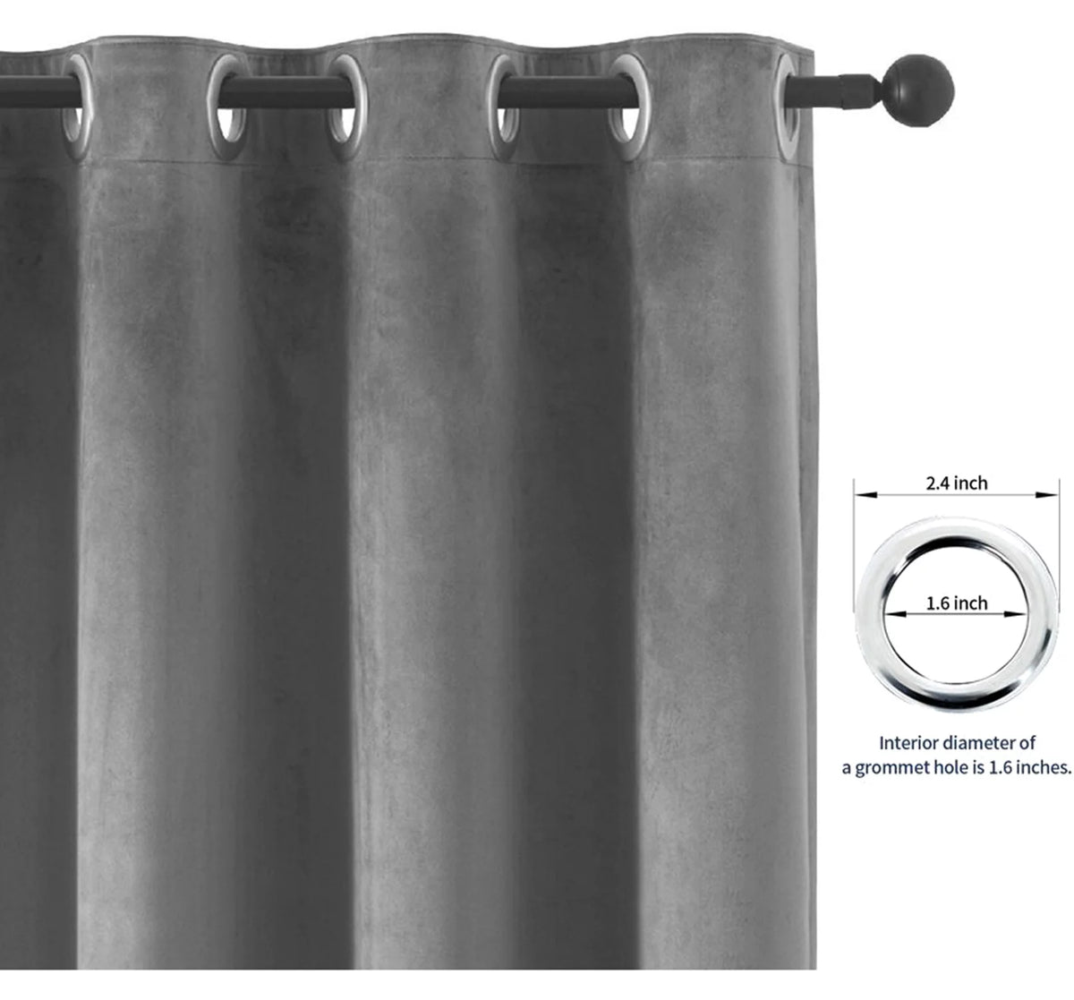2 Piece Blackout Velvet Curtains Y6854