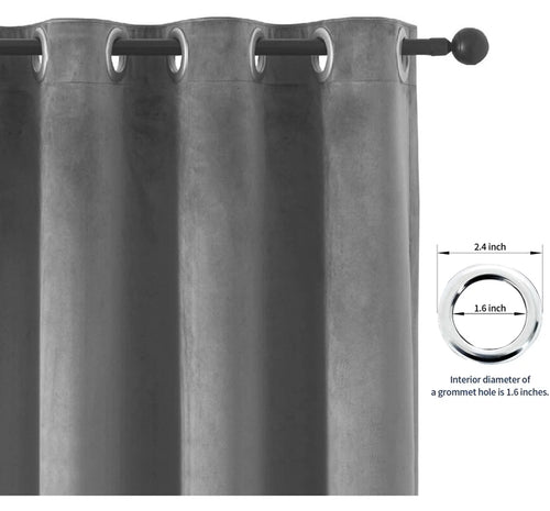 2 Piece Blackout Velvet Curtains Y6854