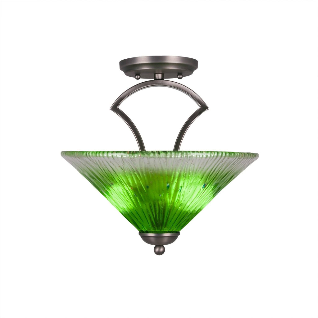 Two Light Semi-Flush Mount Graphite R220