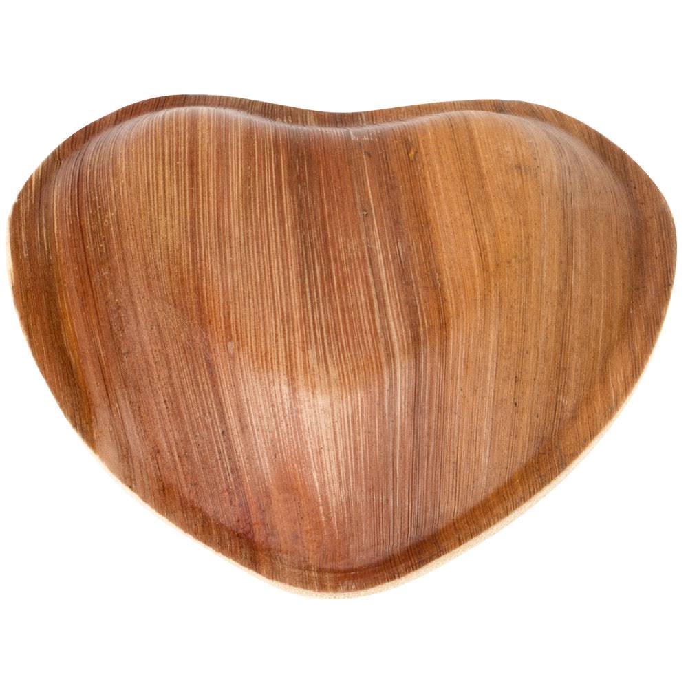 Heart Palm Leaf Plate 200-ct Case T6184