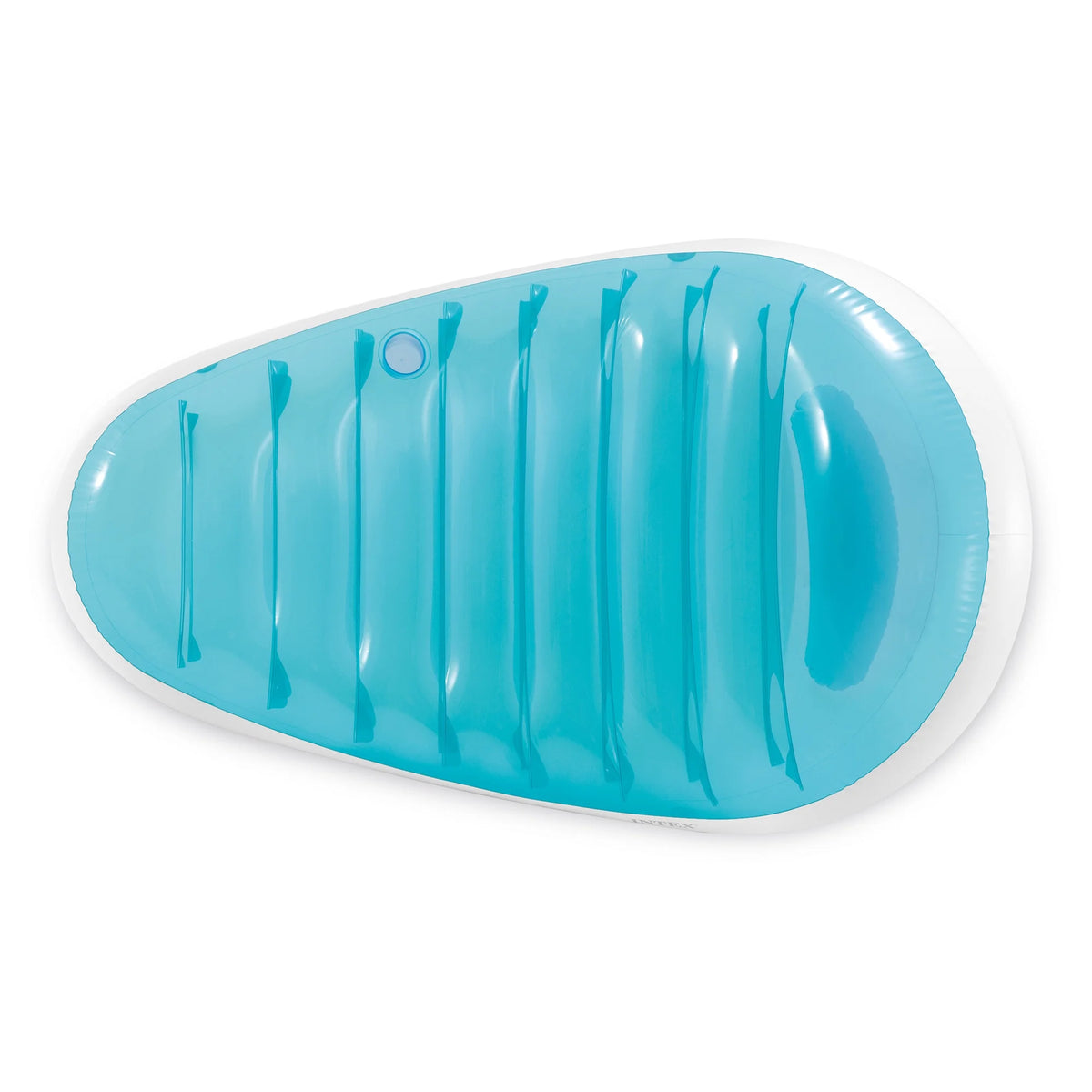 Blue & White Pool Float Lounger with Cupholder I507