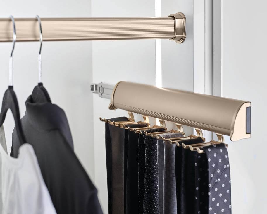 Matte Nickel Tie Rack K522079