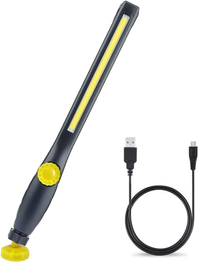 USB Rechargeable COB LED Inspection Lamp with Magnetic Plate and Hook B14323