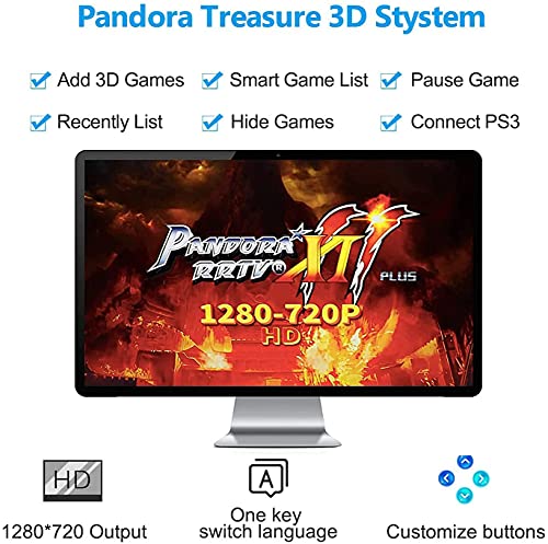 30000 Games Arcade Game Console, 3D Double Stick, 4 Players Online Game D2447