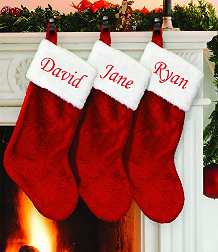 Personalized Custom Embroidered Christmas Plush Stocking 20 Inches L270851
