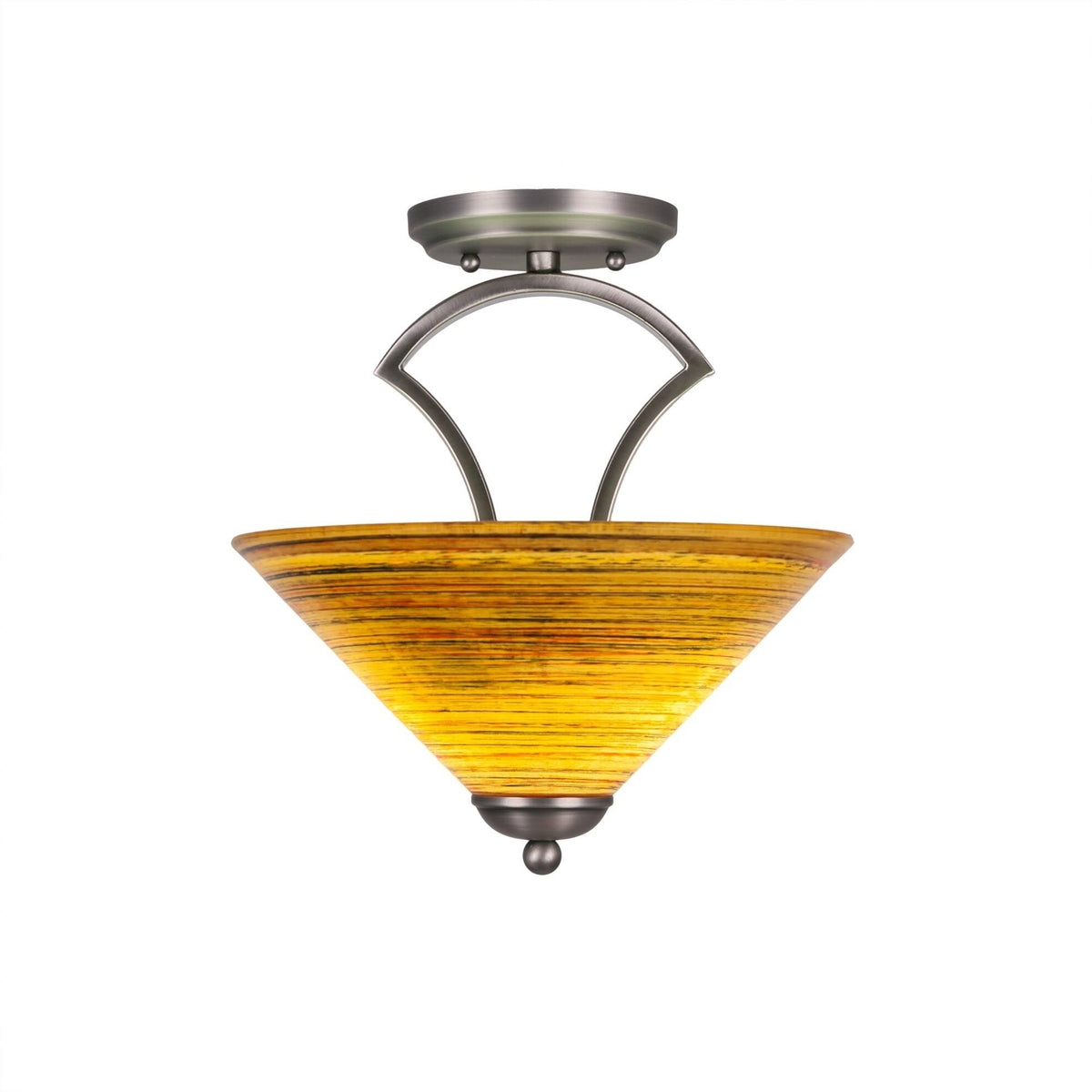 Two Light Semi-Flush Mount Graphite R220