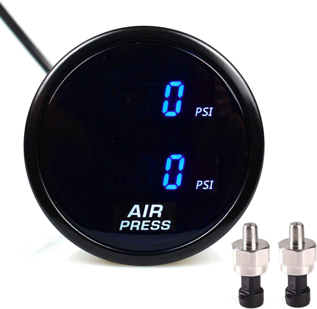 2Inch 290PSI Air Suspension Pressure Gauge with 2 Sensors S1395