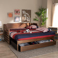 Walnut Expandable Twin Size to King Size Daybed L81997