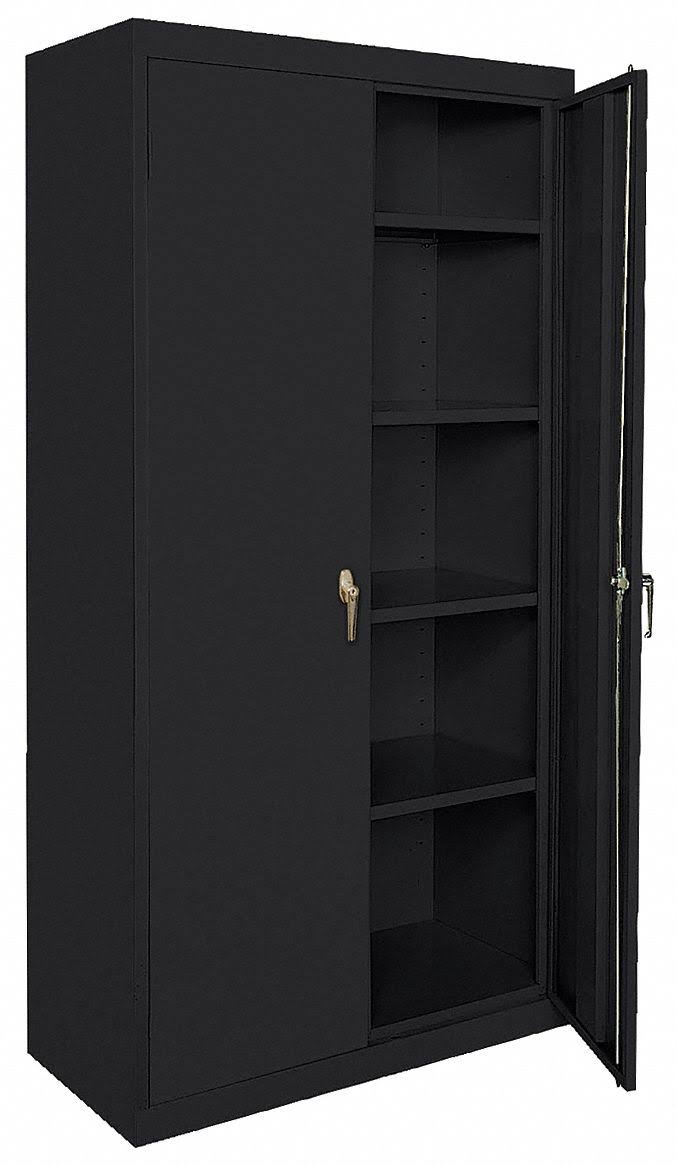 Black Shelving Cabinet X3423