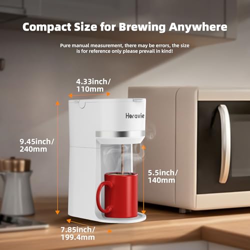 Black Single Serve Coffee Maker for K Cup and Ground Coffee, 6 to 12 oz. Brew Sizes G219