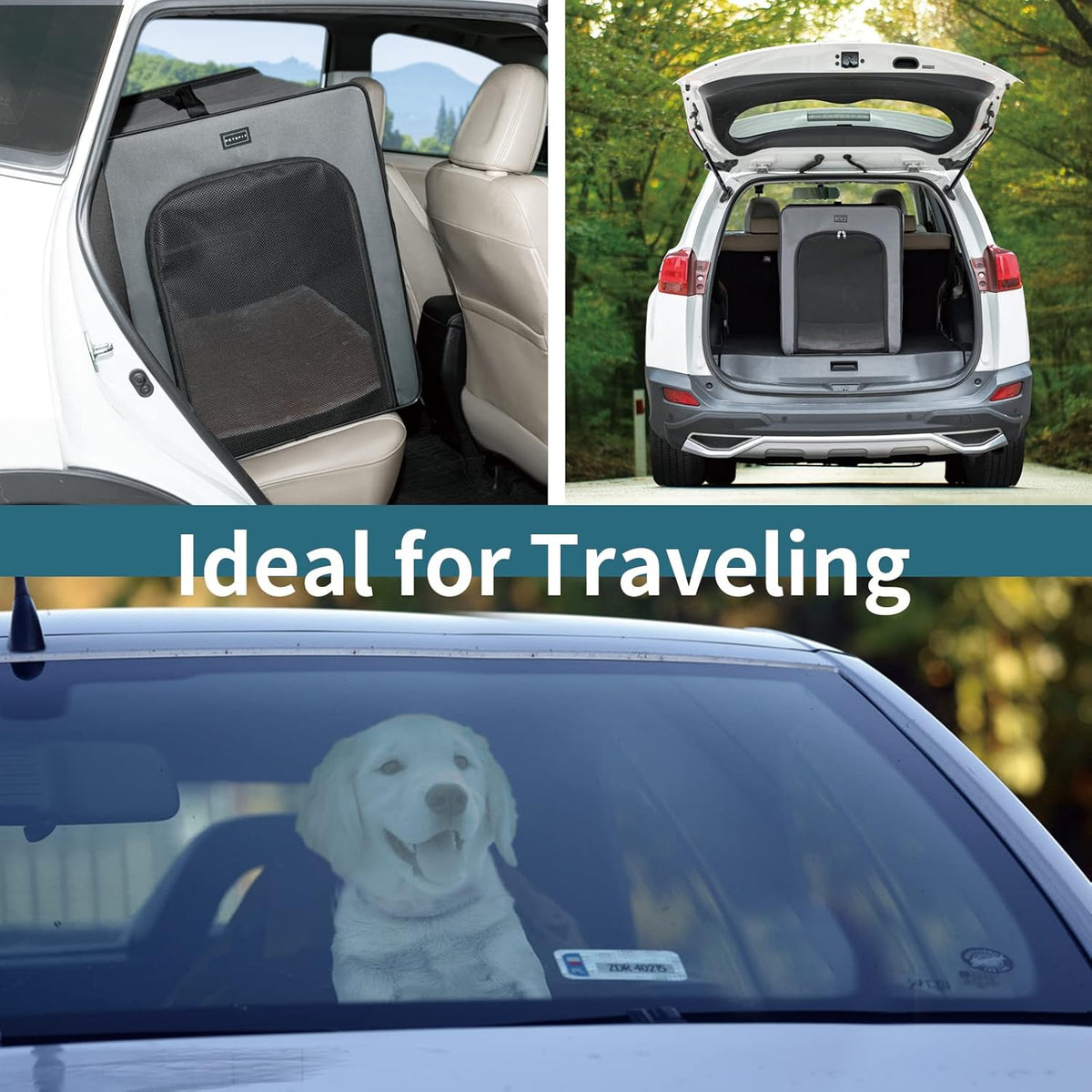 Collapsible Medium Dog Travel Crate Pack of 2 N977