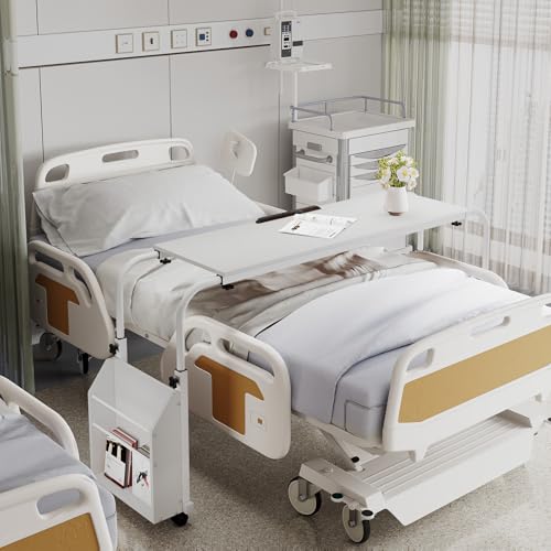 Brown Mobile Bed Desk with Wheels F2655
