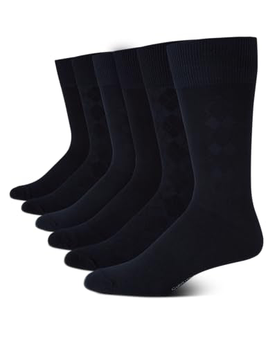 6 Pack Patterned Crew Socks Q4404