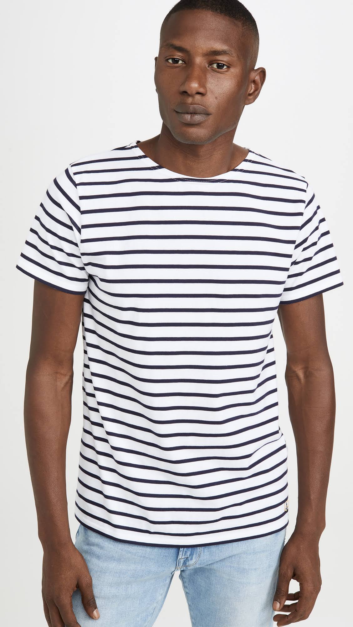 Navy White Mariniere Tee Z3731