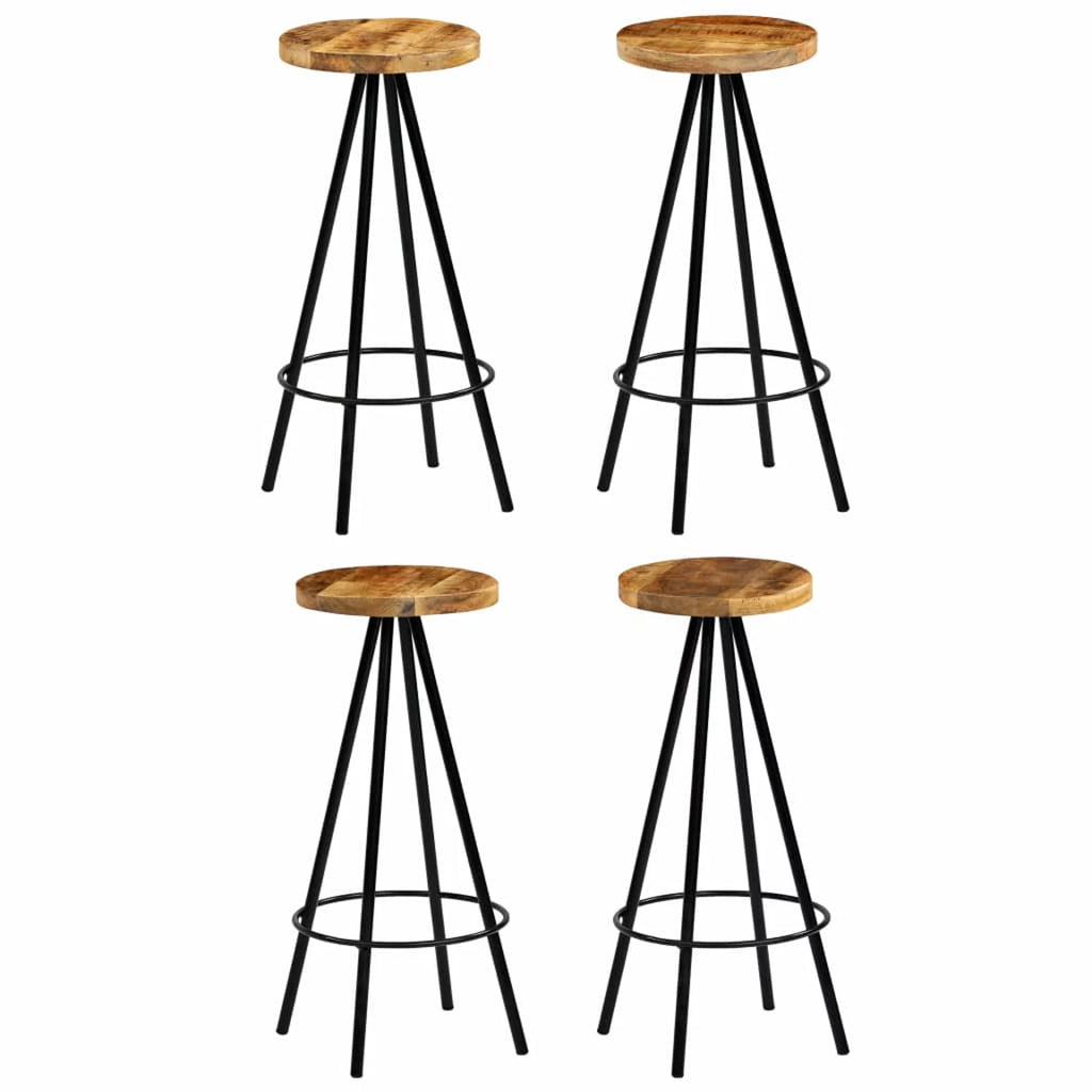 Solid Mango Wood Bar Stools 4 pcs U253