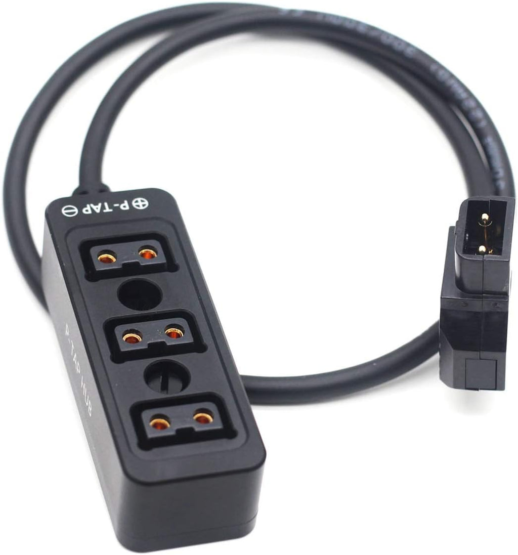 Black Spring Cable D-tap to 3 Ports Splitter B1556