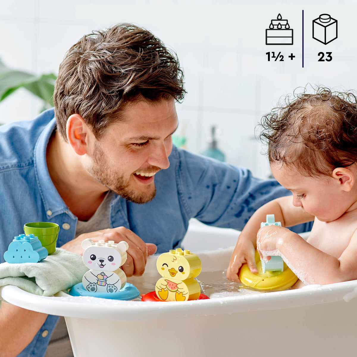 Bath Time Fun Floating Animal Train Bathtub Water Toy C66440