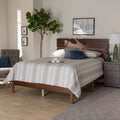 Walnut Brown Wood Full Size Panel Bed V591
