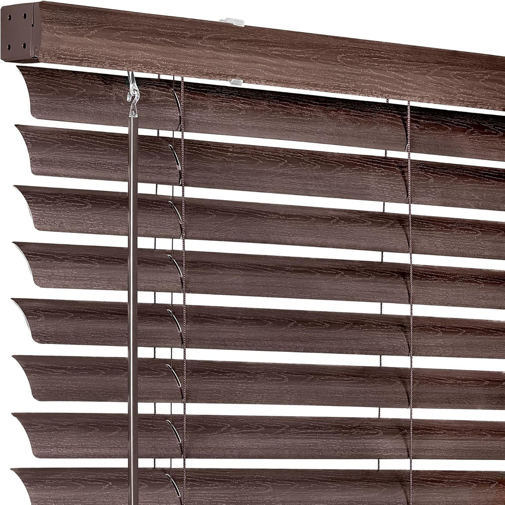 32x64 Mahogany Cordless Vinyl Plantation Blind T99816