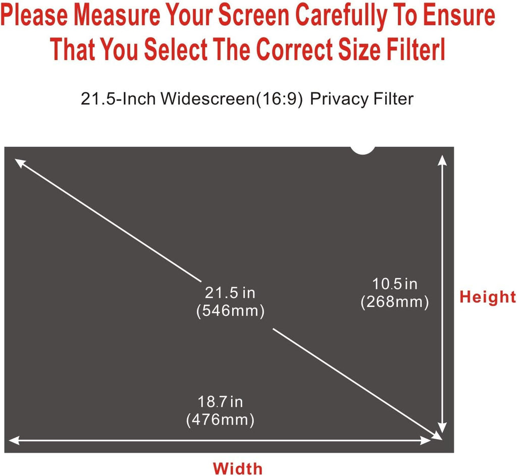 21.5-Inch Widescreen Monitor Privacy Screen Filter, Pack of 2 L3463