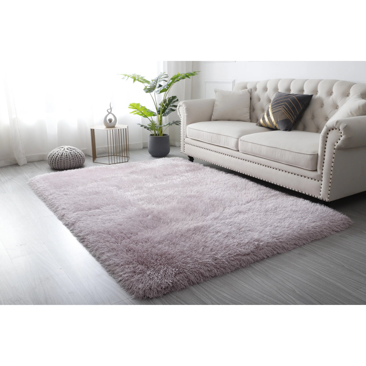 Polyester Shag Area Rug Blush 8' x 10' P917