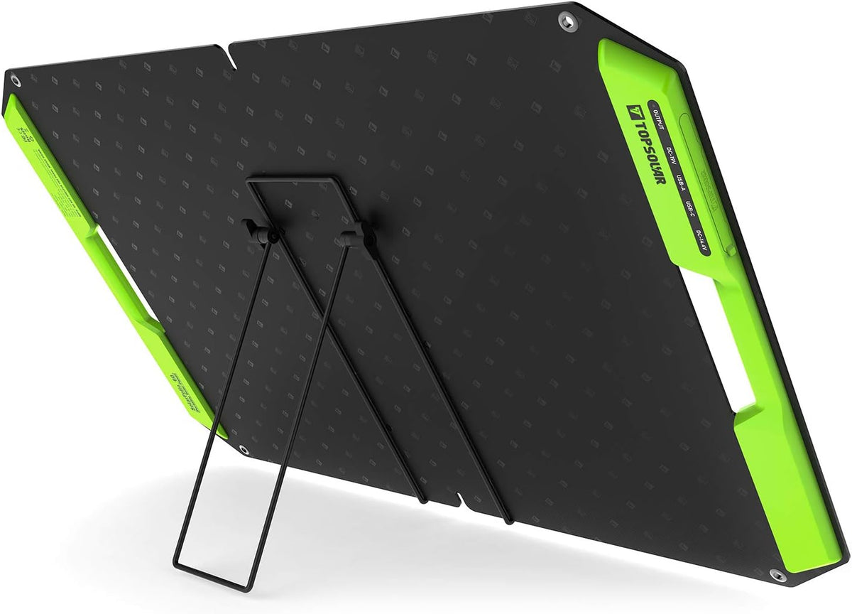 60W Foldable Portable Solar Panel Charger Kit with Dual USB Ports T964380