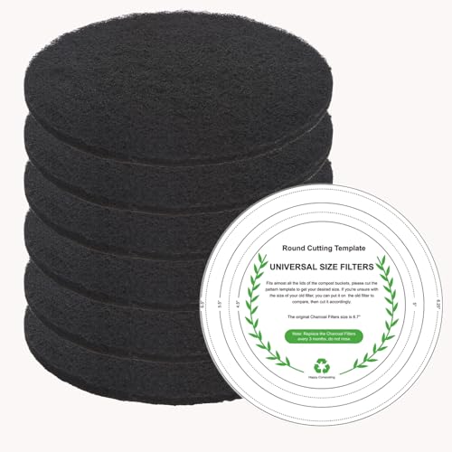 6 Pack Activated Charcoal Filters for Compost Bin V118471