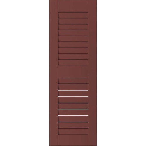 15 in. x 67 in. Exterior Real Wood Western Red Cedar Open Louvered Shutters Pair U509