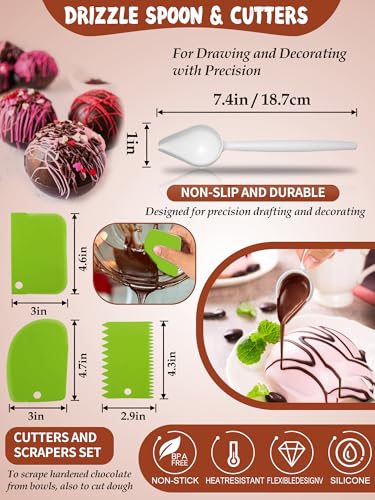 Silicone Molds Kit with 8-Piece Tools, Reusable Non-Stick Semi Sphere Mold F227311