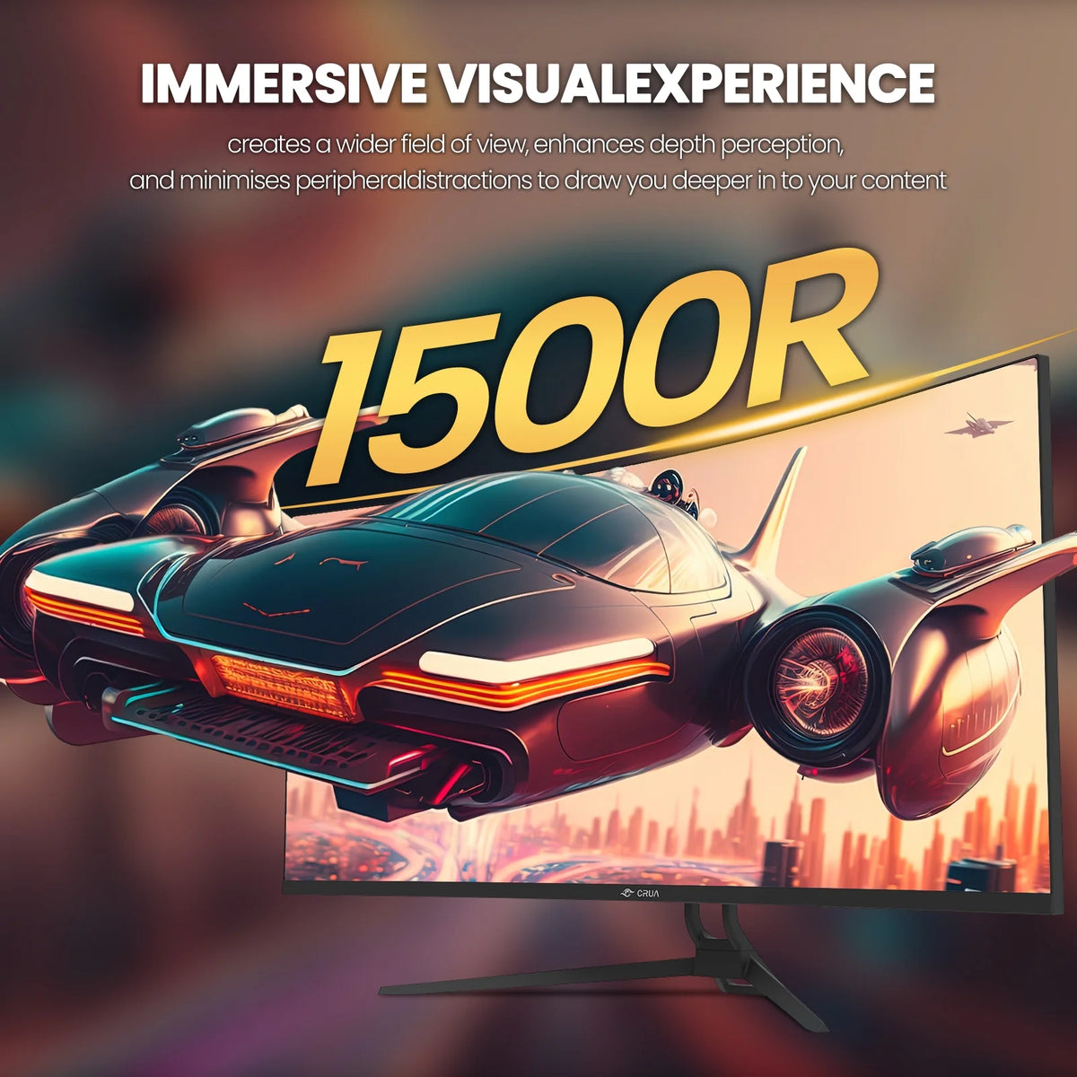 34" Ultrawide Curved Gaming Monitor, WFHD 3440 * 1440p, 165Hz, 1ms, Black U378
