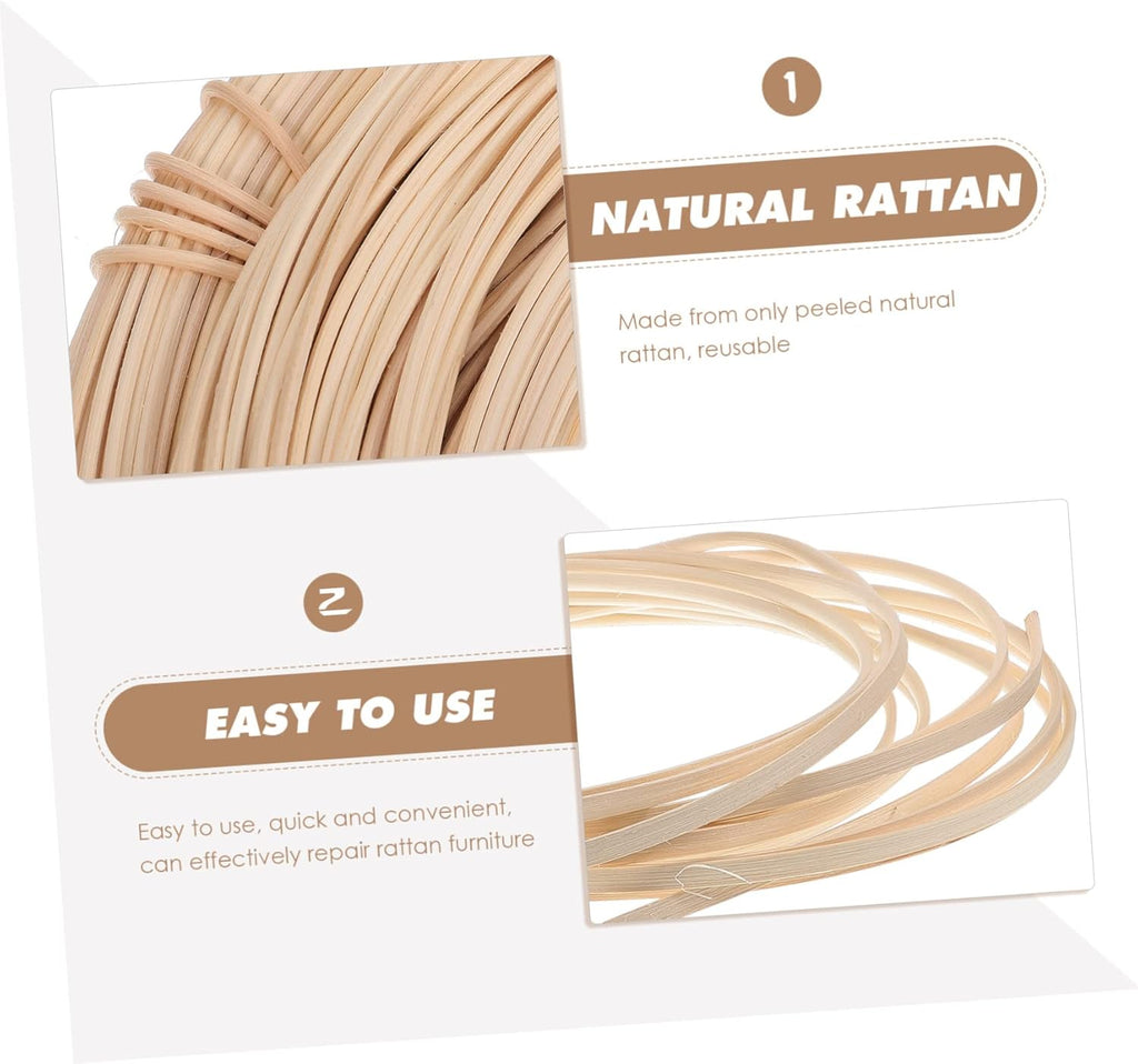 1 Roll Rattan Weave Material Furniture Repair Kit Basket Making Cane Webbing Natural Cane U32875