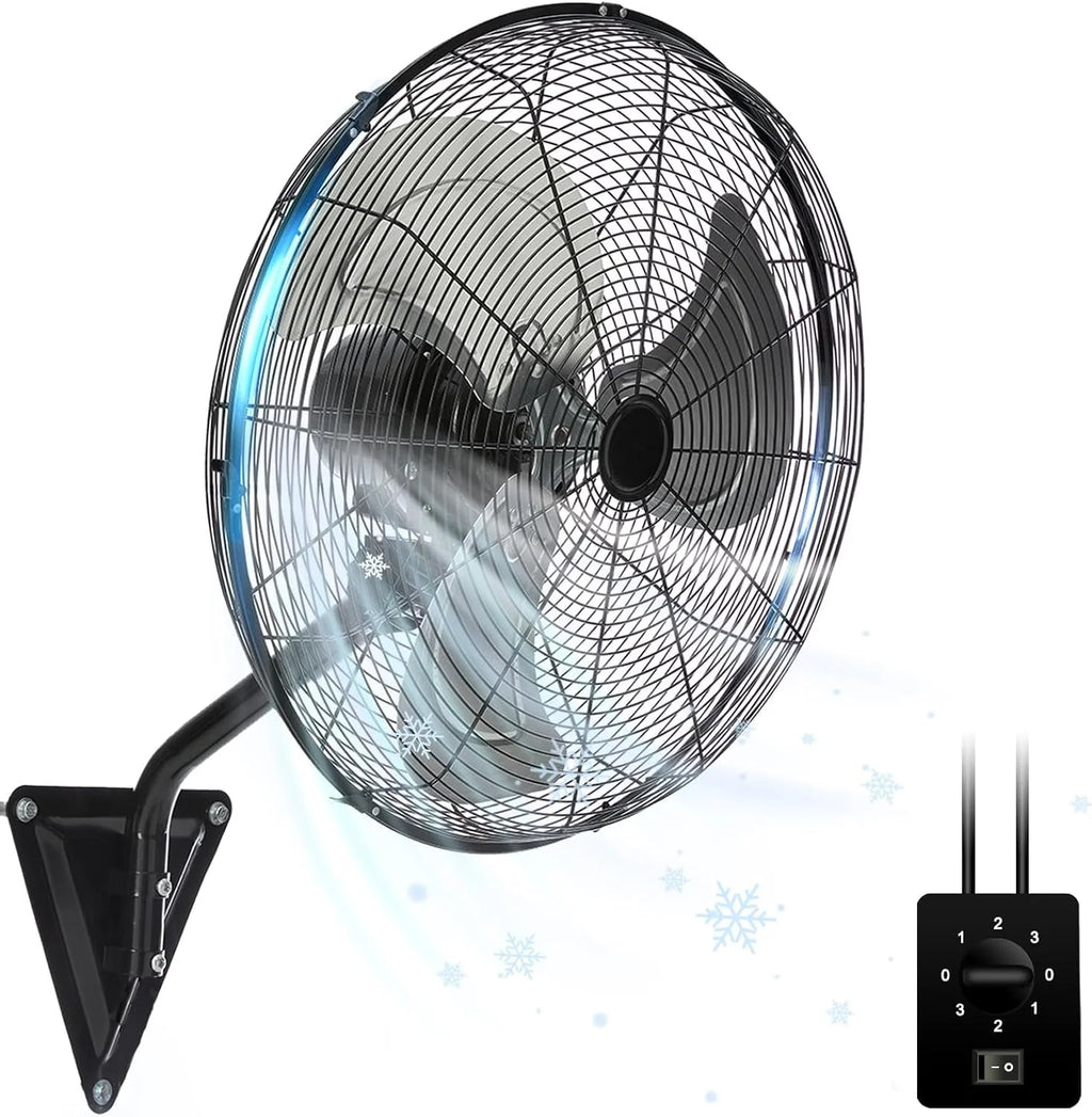 20 Inch 3-Speed High Velocity Wall Mount Fan S156
