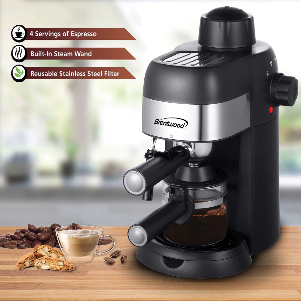 4-Cup Stainless Steel Espresso and Cappuccino Maker C25361
