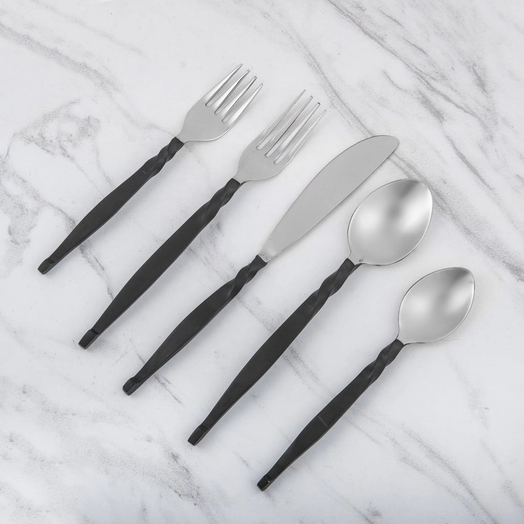 Midnight Black 20 Pc. Flatware Set L89963