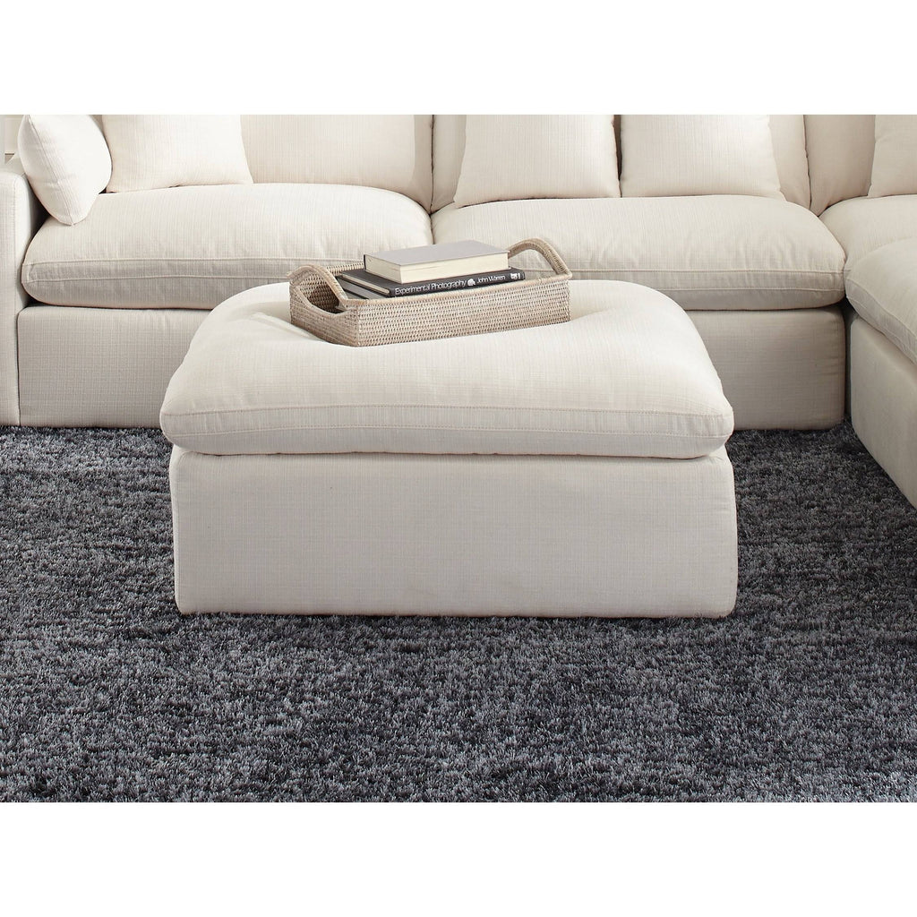 Off White Ottoman U5693