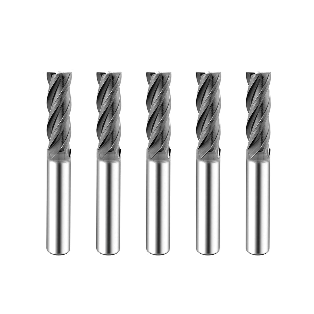 Carbide Square End Mill 4 Flute 5 Pieces 1/2 A707931