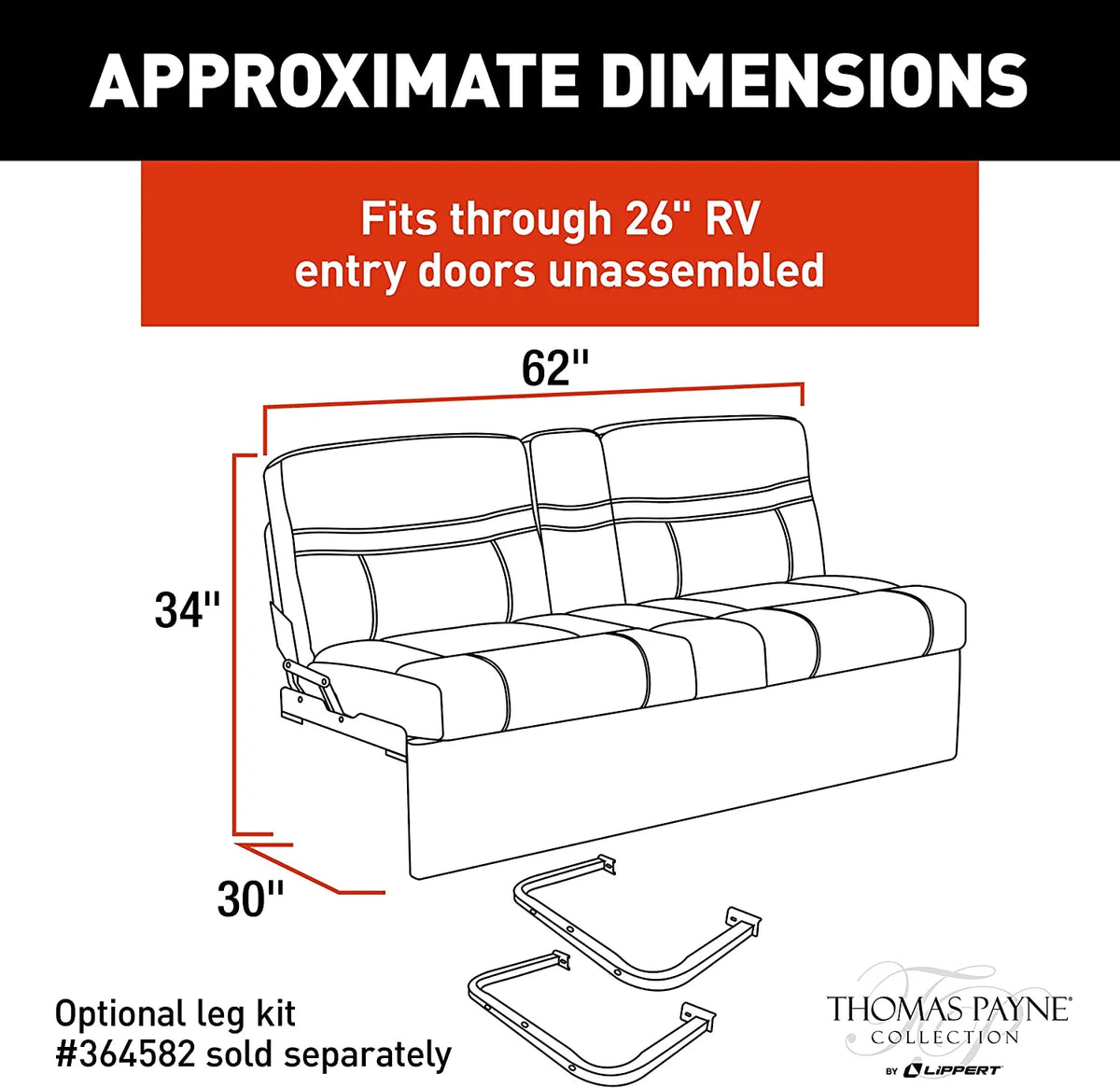 62 in. Jacknife Sofa H54233