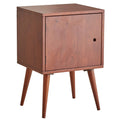 26 in. Espresso All Wood Mid Century Nightstand with Cabinet Door F4658