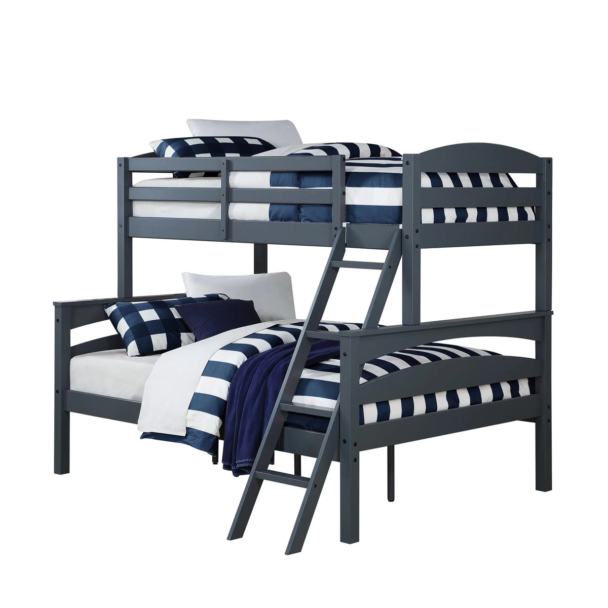 Gray Convertible Twin-Over-Full Bunk Bed U46834